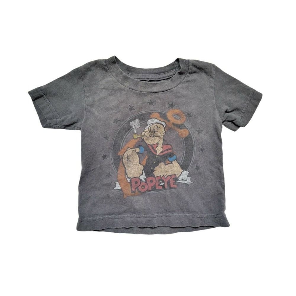 *3/$15* Popeye Tshirt size 18 mo Toddler Graphic T-Shirt Gray 100%‎ Cotton